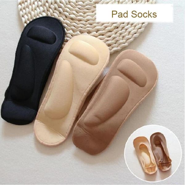 Frauen Socken 1 Paar Arch Support 3D Fuß Massage Gesundheits Pflege Eis Seide Mit Gel Pads Unsichtbare Einlegesohlen Sommer