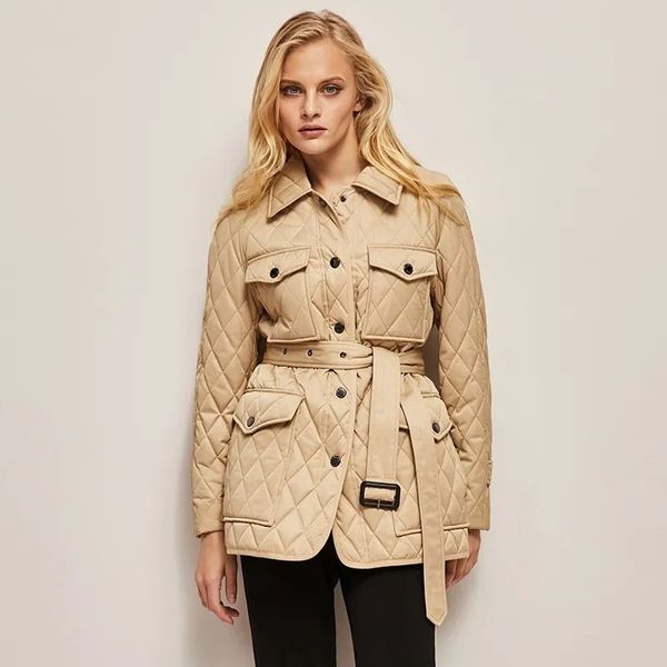 The New Designer Women's Trench Coat Original Burrerys Fashion Classic British Style Casual Casual Capuz longo