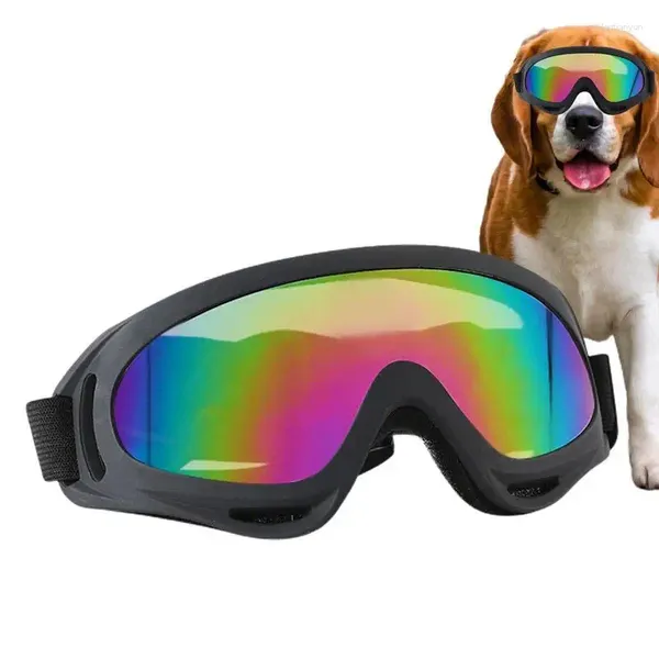 Óculos de vestuário para cães Ajuste Ajuste Ajuste Ajuste Proteção à prova de poeira de poeira para os olhos Pet Beach Beach Olhe O olho Acessórios