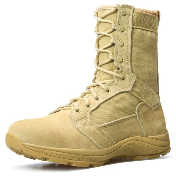 Botas altas botas táticas de escalada ao ar livre tênis de treinamento militar homens homens caminhando acampamento ultraleve de combate de combate respirável bota