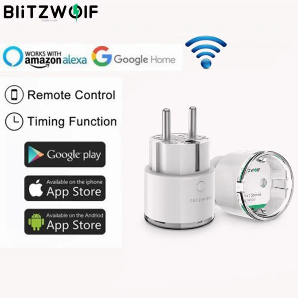 Controllo Blitzwolf BWSHP6 PRO 15A 3450W WiFi Smart Plug Smart Wireless Socket Outlet Energy Monitoraggio No Hub App Remote Control