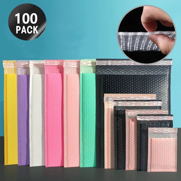 Mailer 100pcs Versandtaschen zum Packen von Produkten Lieferpaket Verpackung Paket Blasen Mailer kleine Unternehmensbedarf Mailer -Umschlag Mailing