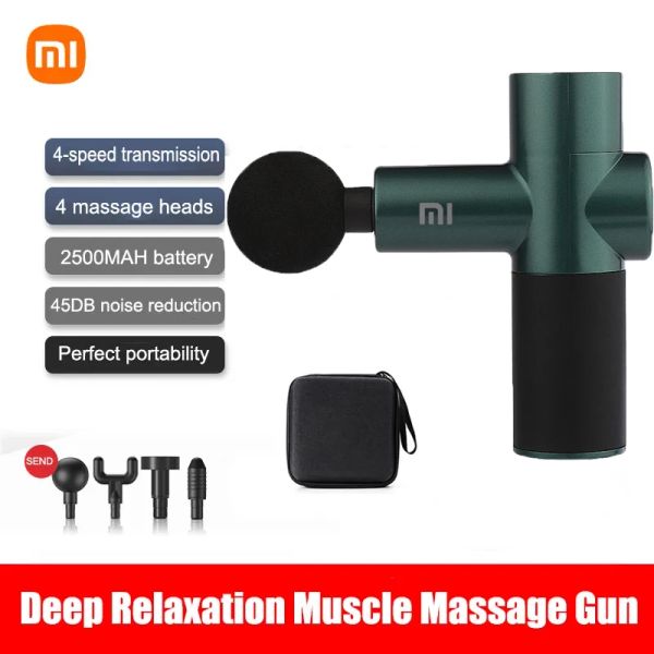 Controle xiaomi massageador super potência pistola de massagem ônibus carga casa inteligente corpo inteiro tocando portátil emagrecimento longa resistência fascial arma