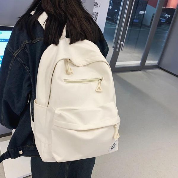 Backpack 2024 Girls Solid School School Fashion Kawaii Women for Teenager Bookbag