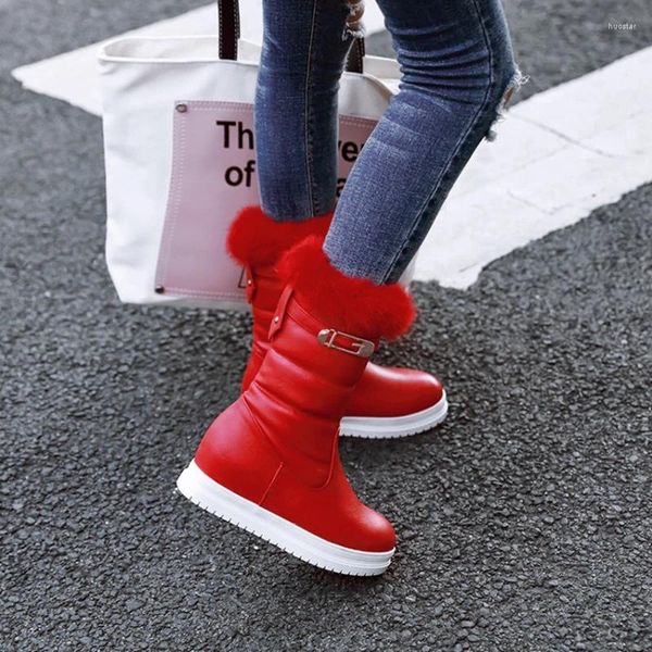 Stiefel Zapatos de Mujer 2024 Mode Designer Frauen Schuhe Halten Plüsch Warme Knöchel Schnee Winter Plus Größe 32-43 C-60