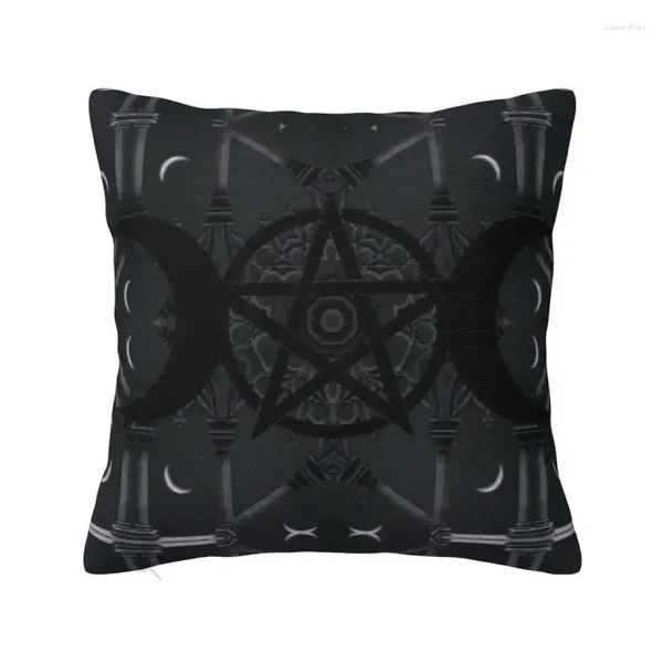 Cuscino goth triple luna dea copre decorazione per la casa pentagramma magia strega stregoneria cover di lusso cuscino in velluto