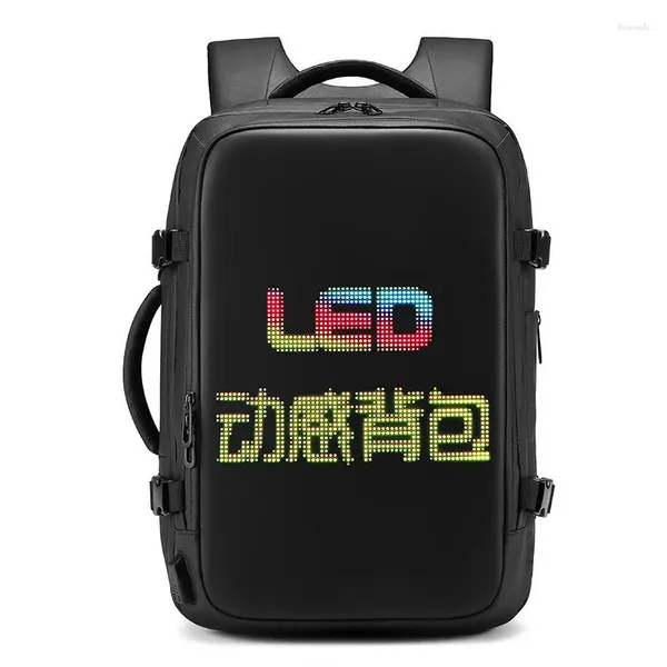 Rucksack 2024 Smart LED PIX Werbung leichte wasserdichte WLAN -Version Outdoor -Aufstieg Bag Walking Plakat Bags