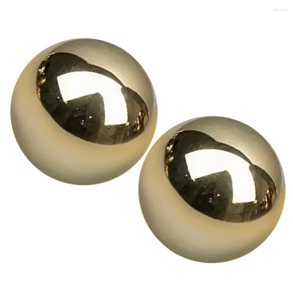 Bolsas de armazenamento 2 PCs Bola de bola de bronze Bolas de mão Metal Handball Massager Small Rolling Smooth