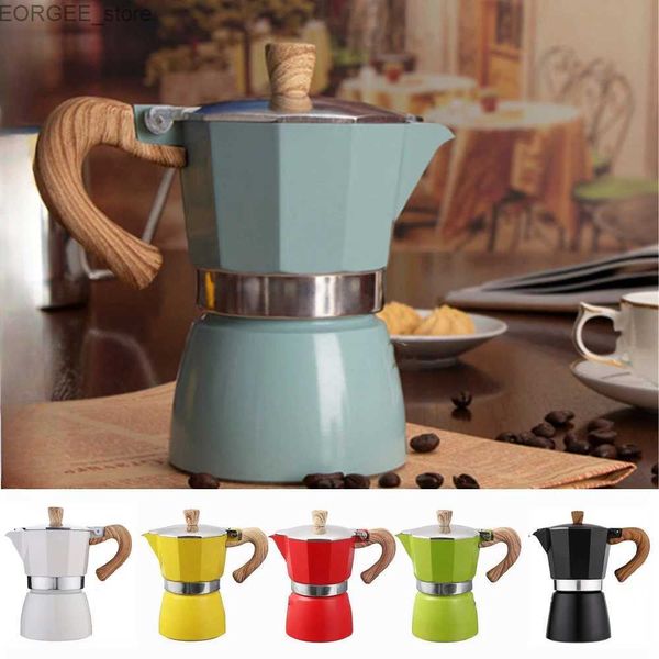 Кофе-производители с одним клапаном Octagonal Coffee Pot Алюминиевый избыток мока.