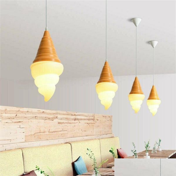 Anhängerlampen kreative Eiskegel leichte Aufhängung Lampe für Schlafzimmer Café Wohnkultur Dessert Shop Fixture Drop Lieferung DHTPW