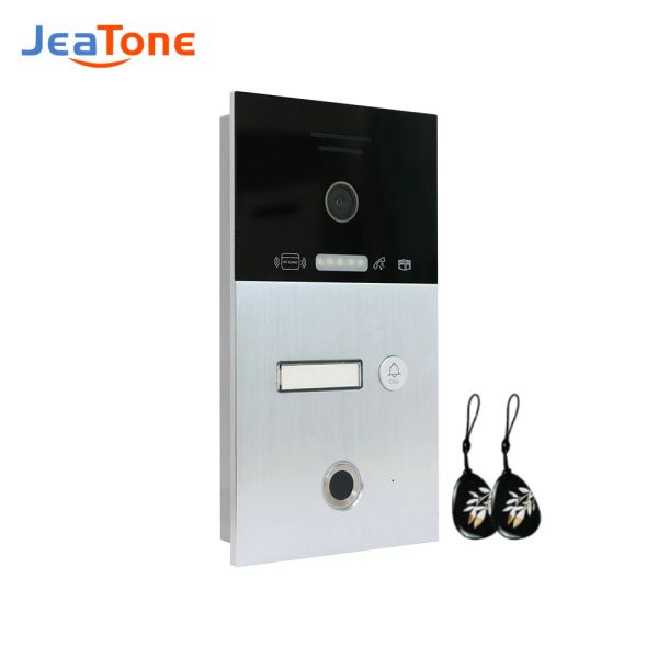 Pinsel Jeatone Video Doorbell -Anrufpanel für Video -Intercom -Fingerabdruck und ID -Kartenzugriffskontrollbewegungserkennung 120 ° breit visuell