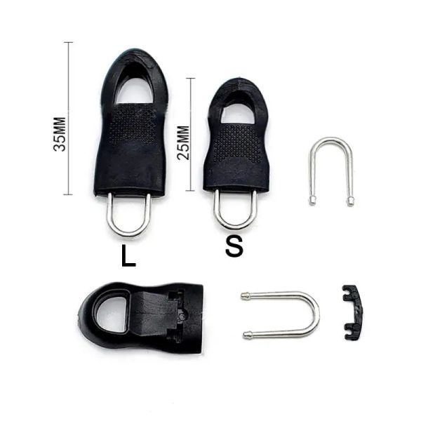 8pcs zíper cabeça 8pcs substituição zíper tag tag roupas zip fixador quebrado fivela zip saco de saco de mala de mochila tenda de mochila