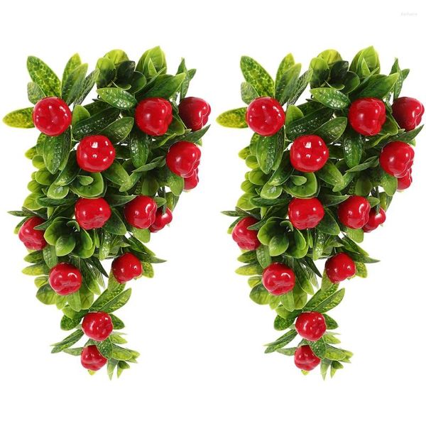 Decorazione per feste 2 pezzi simulato di frutta ornamenti sospesi ornamenti artificiali piante piante di proposito piante decorative puzzle po Po