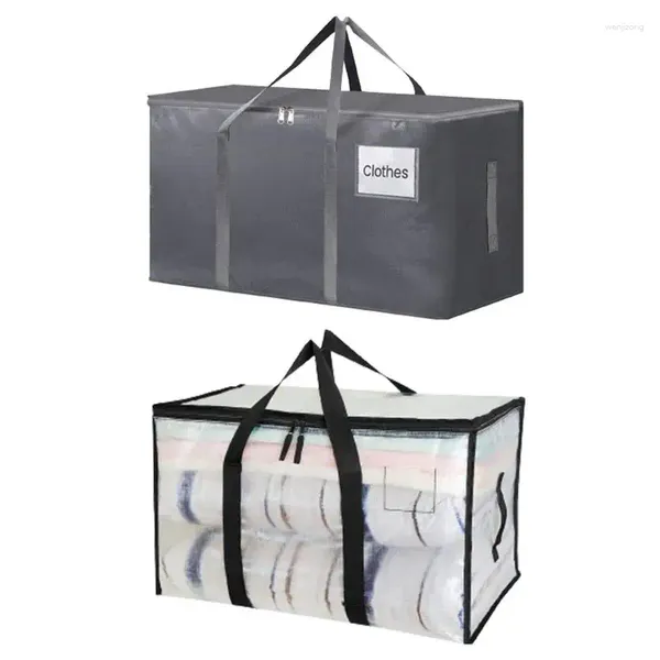 Sacos de armazenamento Bolsa de grande capacidade para movimentação de serviços fortes Bolsa de bagagem de bagagem para o guarda -roupa Organizador de roupas de guarda -roupa