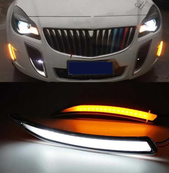 1 çift araba LED DRL Sis Kapağı Buick Regal GS Opel Insignia 2012 2012 2012 2013 2014 20152245002 için gündüz koşu lambaları kitleri