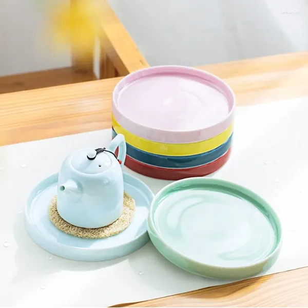 Tee Tabletts traditionelle Celadon Porzellan -Topf -Tragen handgefertigtes Tablettzubehör Keramikwasserspeicher benutzerdefinierte Lieferungen