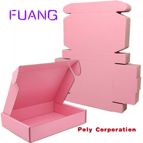 Mailers Custom Custom Logo Pink Cardboard Paper Carton