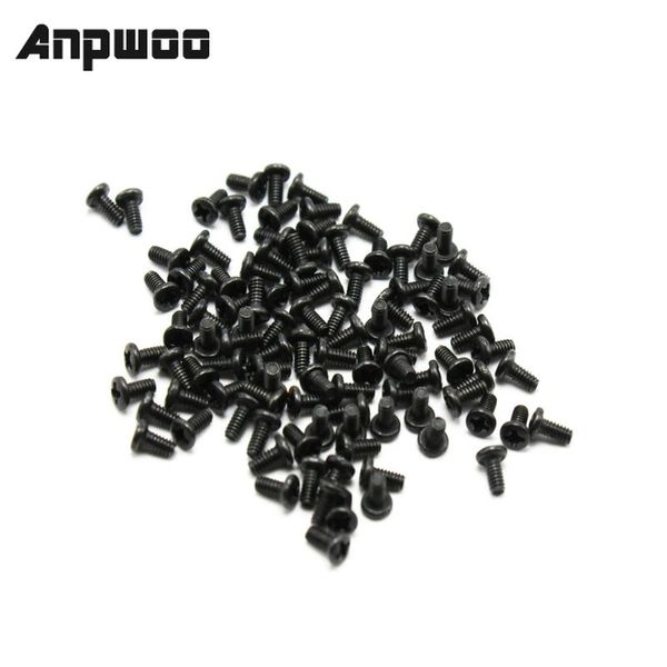 ANPWOO 100pcs M2X4mm parafusos de cabeça de aço de 8mm parafusos de parafusos porca hexágica parafusos de tampa da cabeça dos prendedores CCTV Ferramentas de câmera CCTV