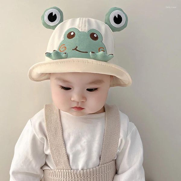 Beretti Frog Fisherman Hat Baby Sun Boys Summer Mesh Girls traspirato