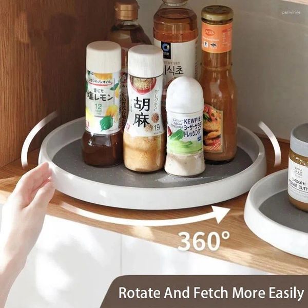 Küchenspeicher 360 Rotation Gewürzregal Multifunktional Pantry Regale Plattentable Haushalts -Rotationsorganisator für die Gewürze