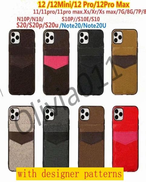 L Designer Fashion Phone Case для iPhone 13 Pro Max 11 11pro 12mini X XS XSMAX XR Кожаный чехол Samsung S10 S20P S20U Примечание 10 3693912