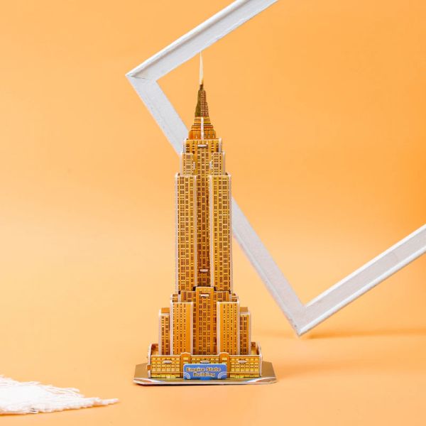 3D -Puzzle berühmte Weltarchitektur Landschaft Eiffelturm Model Papier handgefertigt DIY Kinder Puzzlespielzeug Bildungsspielzeuge