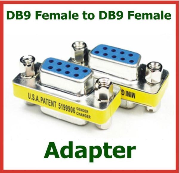 10pcs DB9 fêmea para DB9 fêmea conversor adaptador conector extensor3050571