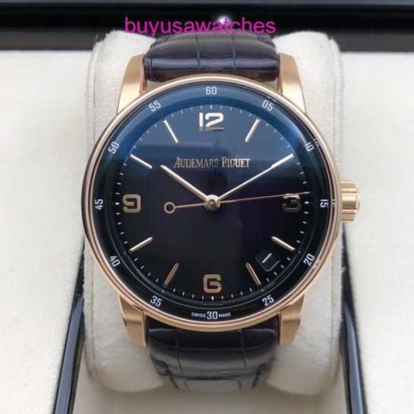 Código de relógio de pulso casual AP 11.59 Série 41mm Moda automática automática Casual masculino Swiss Luxury Watch 15210or.oo.a616cr.01 roxo fumado