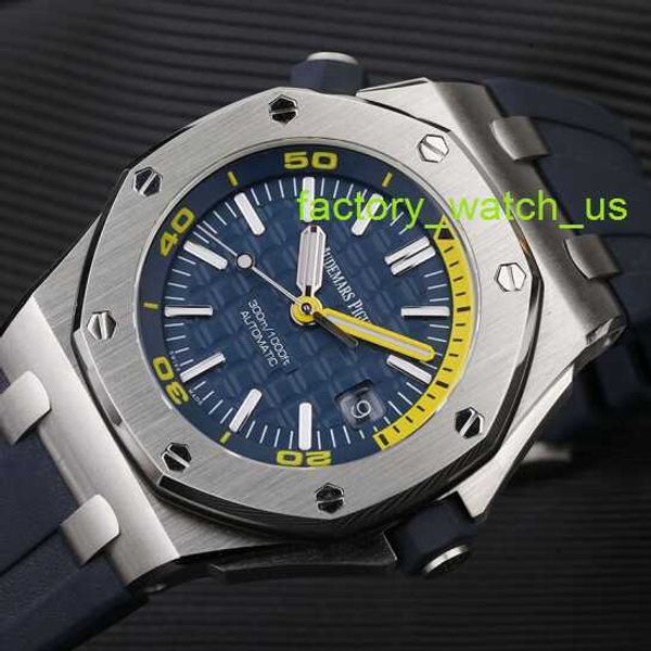 AP Wrist Watch Watch Royal Oak Offshore Series Automático mergulho mecânico de aço à prova d'água Data Data Display Watch Mens Watch Set 15710ST