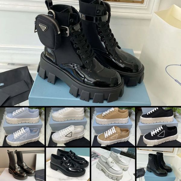 2024 Novos homens designers de gotas de gotas de botas tornozelo martin e boot de nylon botas de combate inspiradas no bouch de nylon anexado ao tornozelo 35-45 com sacolas