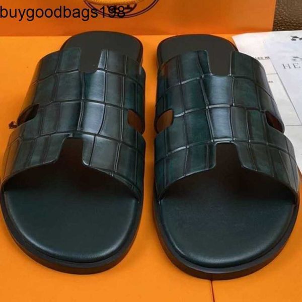 Slippers Izmiss Mens Slipper Summer Leather European Station New Family Wear 2024 Tide Flip Flops обувь Home Sandals Slipp ipbl