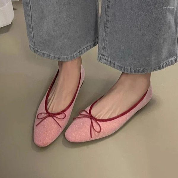 Casual Shoes Bow Speced Toe Flats Women Slaser Sommersandalen 2024 Modekleid Wandermarke Gemütliche Zapatillas Mujer