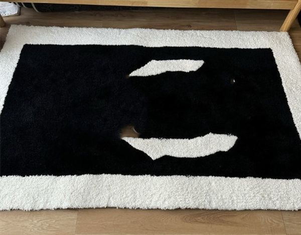 Высококачественный дизайнерский черный белый ковер французский цветочный логотип Classicold Прямоугольный ковр ковр ковровой ковер с ковром для ковров с ковром ковров
