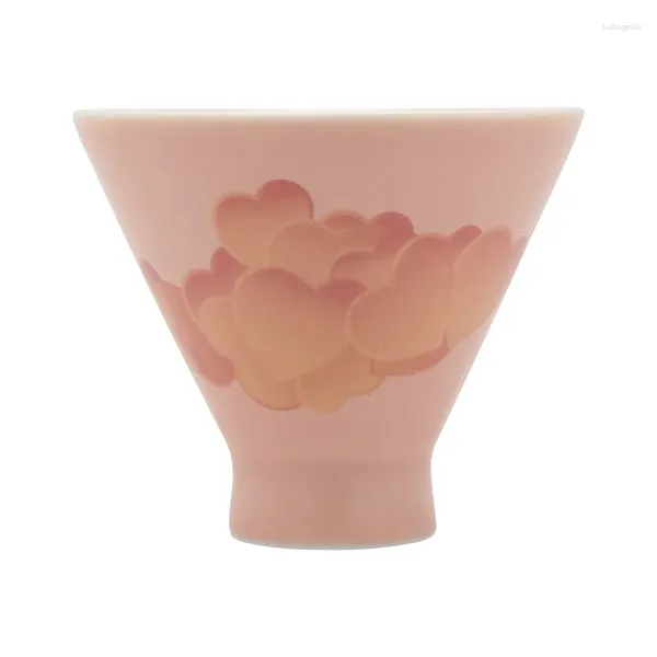 Tazze Piattini Love Clouds Cup Ru Ware Rosa Piccola tazza da tè Bicchiere da vino in ceramica Regalo carino