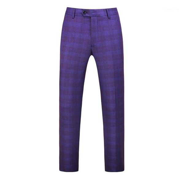 Men039s Suit Blazers Gwenhwyfar Purple Plaid Men Sid Pants Spring Male Dress Business Business Resistente Classico Tro8807365