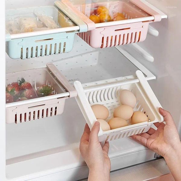 Küchenspeicher Organizer Verstellbarer Kühlschrank -Rack -Zubehör -Regal Kühlschrankkasten