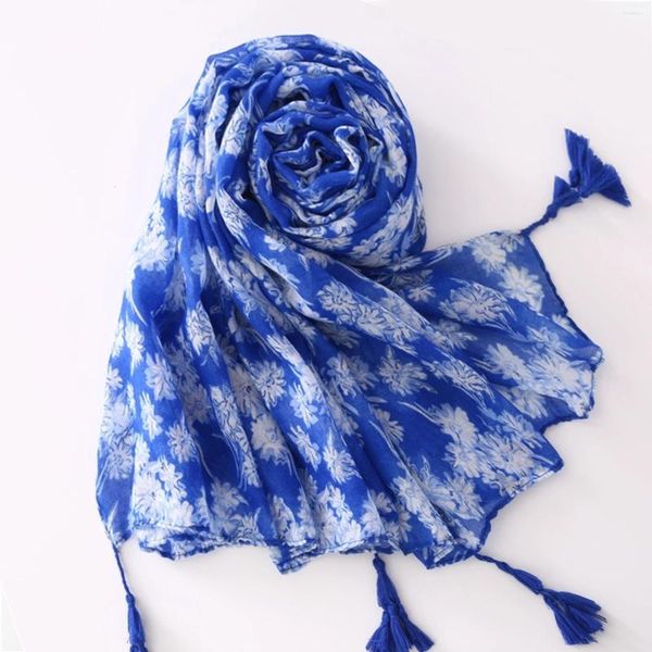 Lenços moda impressão quente toalha de praia estilo feminino lenço muçulmano as quatro estações à prova de vento bandanna 180 85cm borlas xales