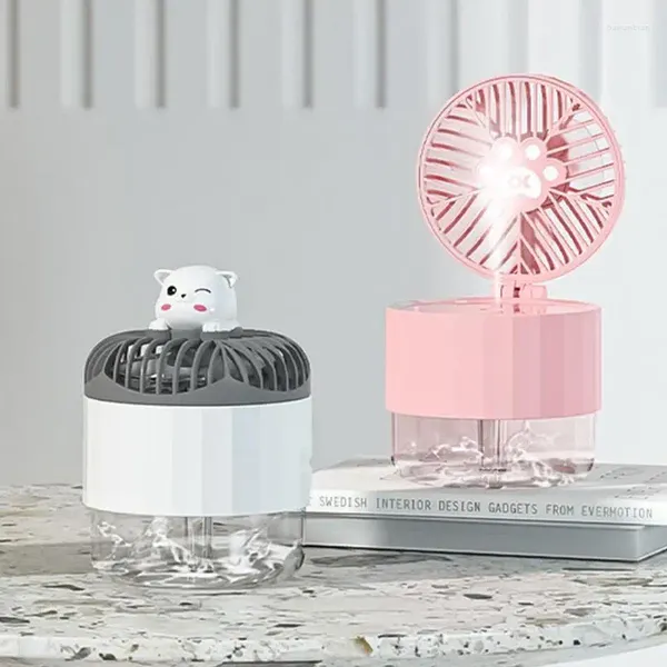 Figurine decorative Air Condizionamento Fan Desk Desktop portatile Mini silenzioso 1200Mah leggero per la camera da letto Outdoor Home Workplace