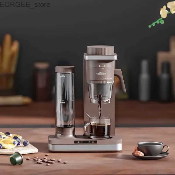 Кофе -производители Dupont 220V Cleaning Bean Coffee Machine One Button Автоматическая ручная пивоварение 600 мл нагревательных катеров.