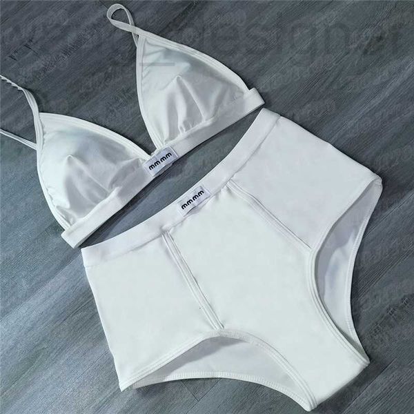 Frauen in Übergröße Badebekleidung Designer Designer Brief Frauen Split Bikini Sets hohe Taille Sexy Höschen BH Unterwäsche Urlaubsstil Badeanzug für Lady CH3C