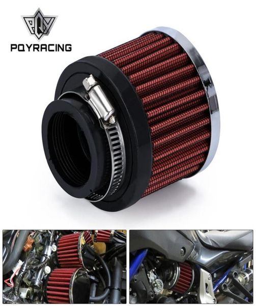 PQY Universal 15quot 38mm Schnittstellenmotorrad -Auto -Lufteinlassfilterkegel Kaltluftfiltersystem Turbo Entlüftungskurbel PQYAI6005764