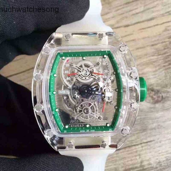 Luxus Uhren Replikate Richadmills Automatische Chronographen Armbandwatch 5601 Vollautomatische mechanische Millr Uhren -Watch Transparent Hülle Trend Tape Herren Designer Wate