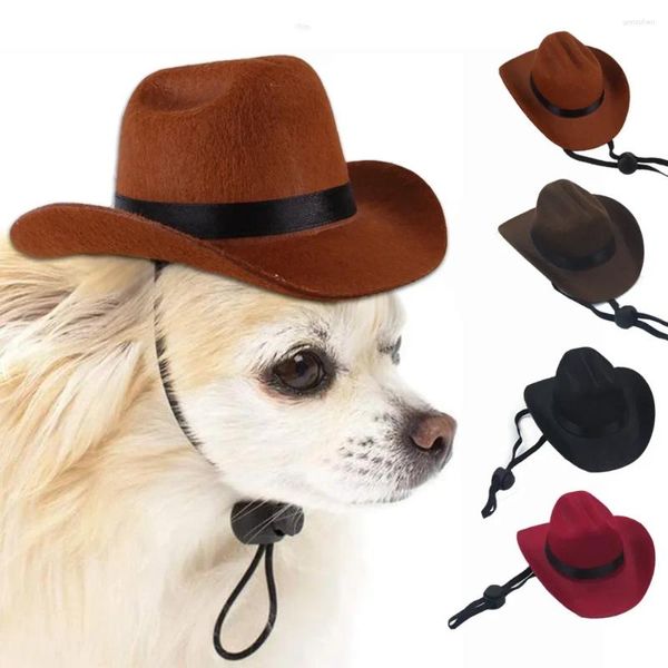 Собачья одежда Pet Western Cowboy Hat Costum Costum Retro Po Pro Prop Halloween Party Dogs Dog