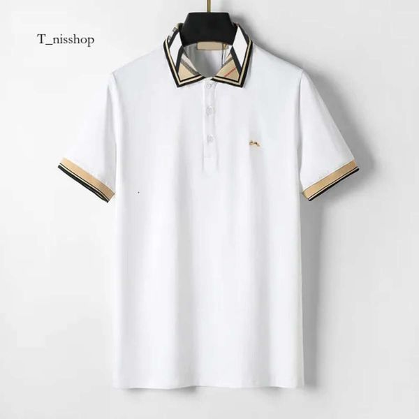 Designer classico Summer Men Shirts Brand Polo Shirt Business Casual Tee England Shirts Man Tops Asian Times M-XXXL 338