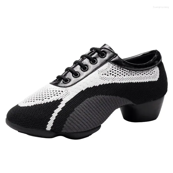 Tanzschuhe Breath Sneakers für Männer Frauen Langlebige rutschfeste weiche Sohlen Latin Ballroom Dance Jazz Street Plus 45