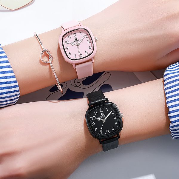 Stile Accademia Square Retro Fashion Leisure per studenti delle scuole medie e superiori, Design Watch Sensewomens Design semplice e elevato.