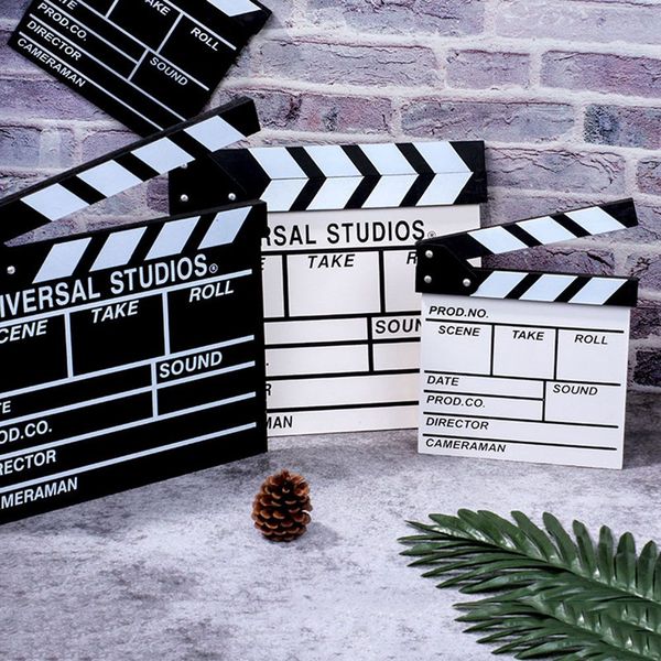 30 x 27 cm Vlog Registrazione Direttore di legno Cinema Clapperboard Clapboard Video Scene TV Movie