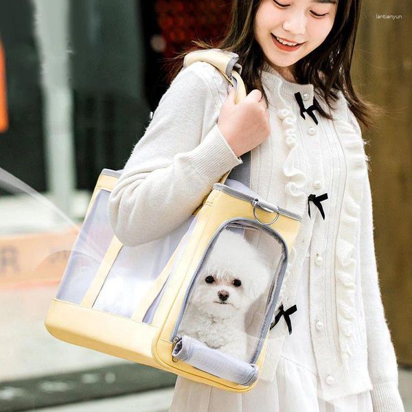 Кошачьи перевозчики кошки и собаки выходят на портативную сумку, дышащий рюкзак