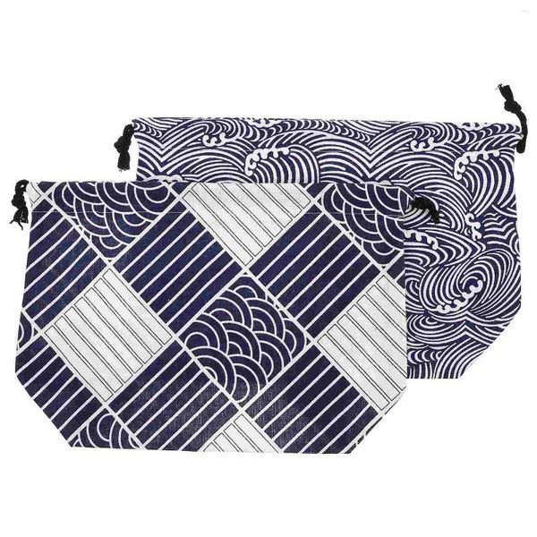 Louça bento saco estilo japonês almoço resistente ao desgaste armazenamento decorativo piquenique lavável bolsa senhoras tote bolsas