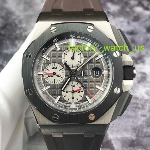 Orologio da polso ad immersioni AP Royal Oak Offshore Serie 26400IO Titanio Black Ceramic Ring Orologio da uomo Automatico da 44mm Single